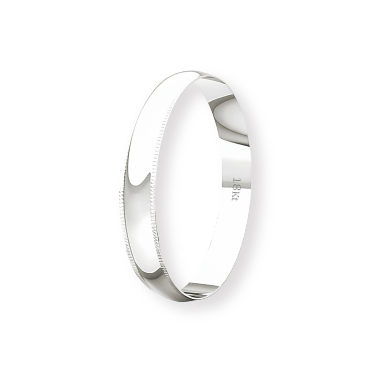 Argolla Matrimonio de Oro Blanco 18kt Inglés Alejandrina de 3,0mm 1