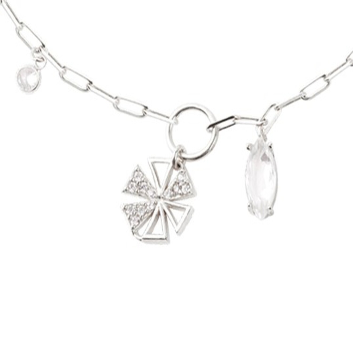 Pulsera Plata Esterlina 925 Anillo Trébol Circonitas 2