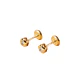 Aros de Oro 14kt Flor Circon - Miniatura 2