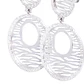 Aros Oro Blanco 18kt Dos Círculos Diamantes 1,38 Qlts - Miniatura 2
