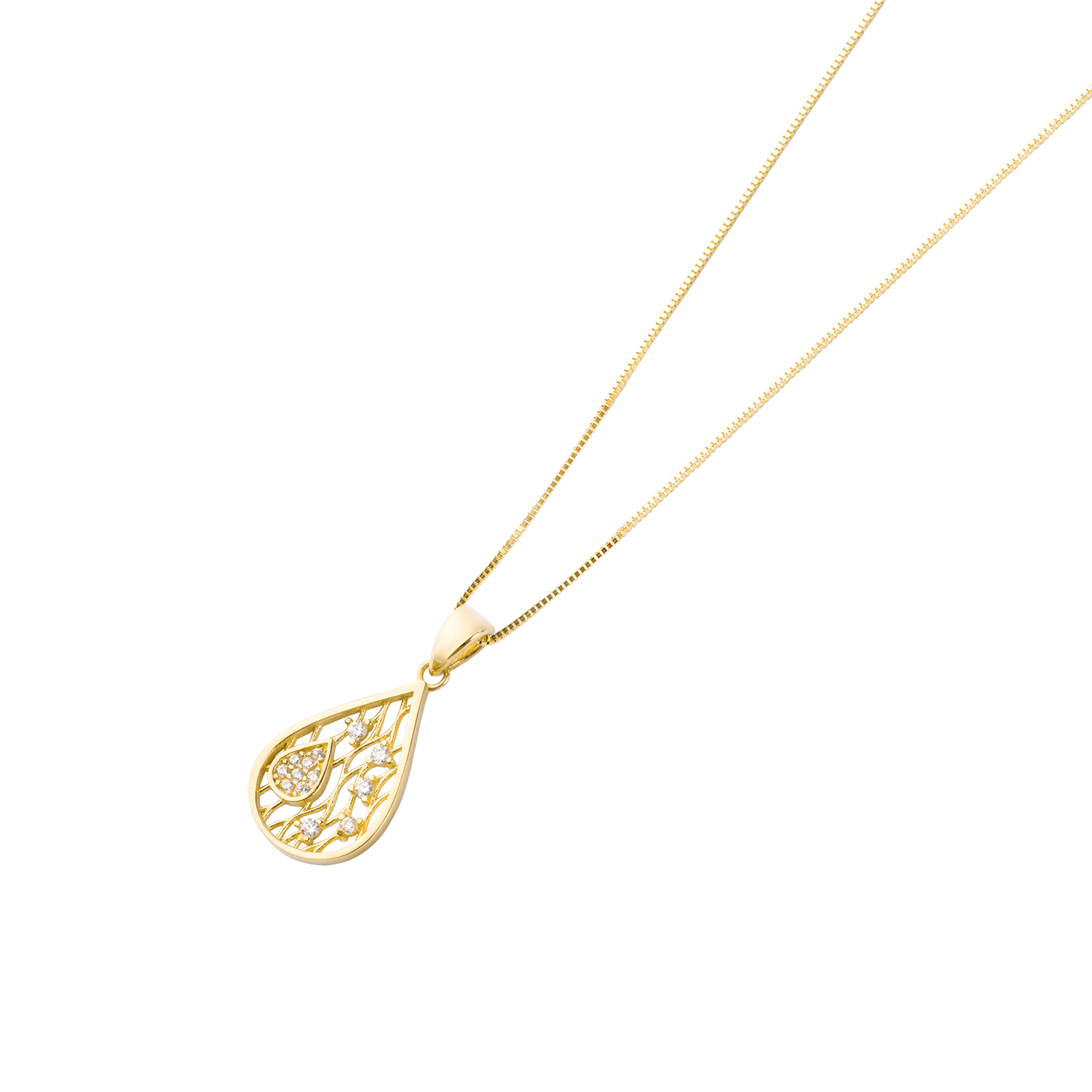 Colgante de Oro 18kt Gota Calada 2