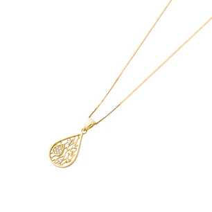 Colgante de Oro 18kt Gota Calada