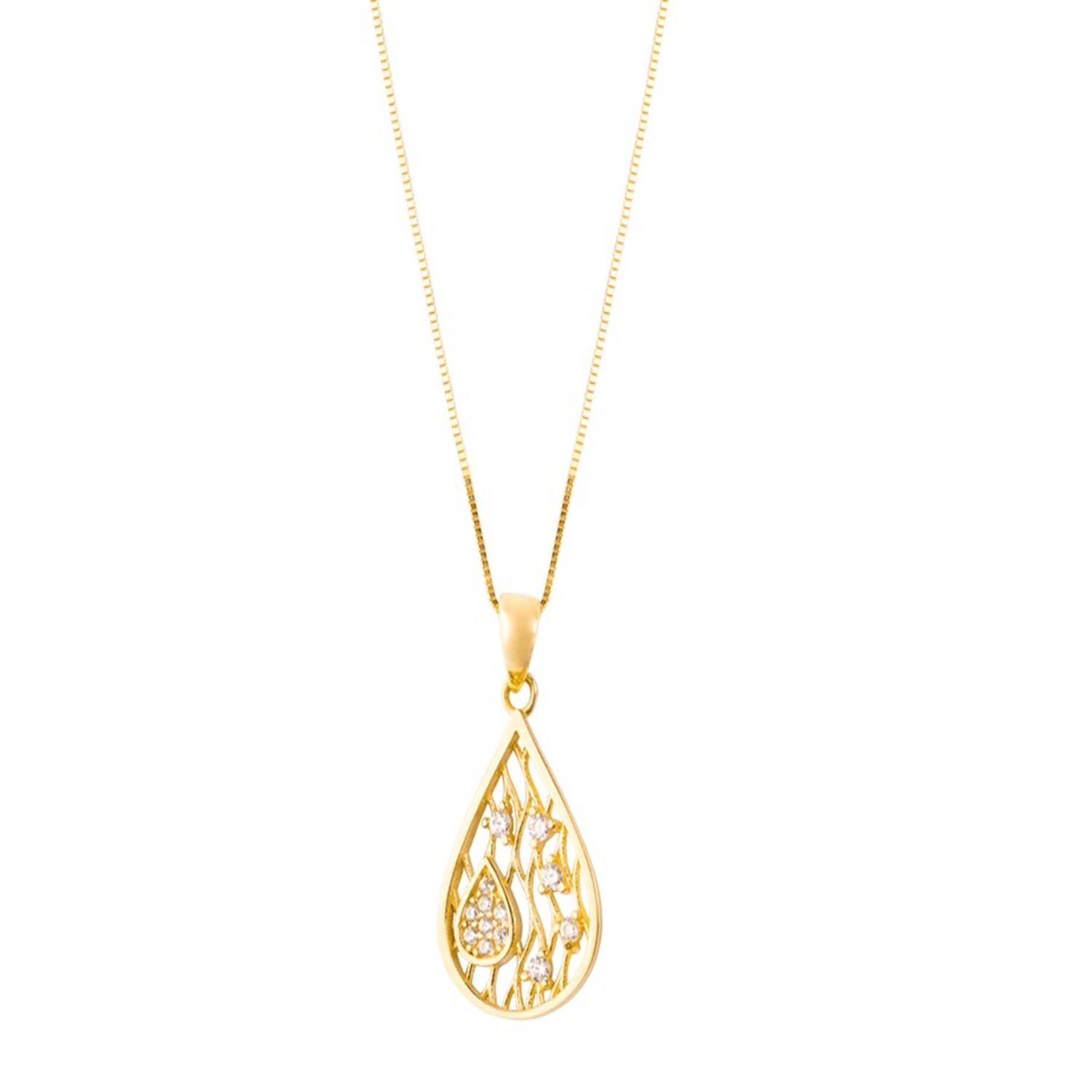Colgante de Oro 18kt Gota Calada 3