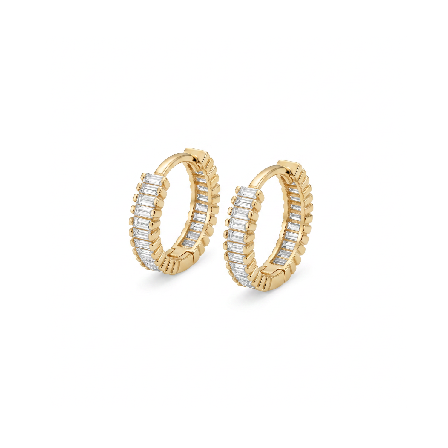 Aros de Plata Esterlina 925 Argolla Circón 1