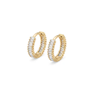 Aros de Plata Esterlina 925 Argolla Circón