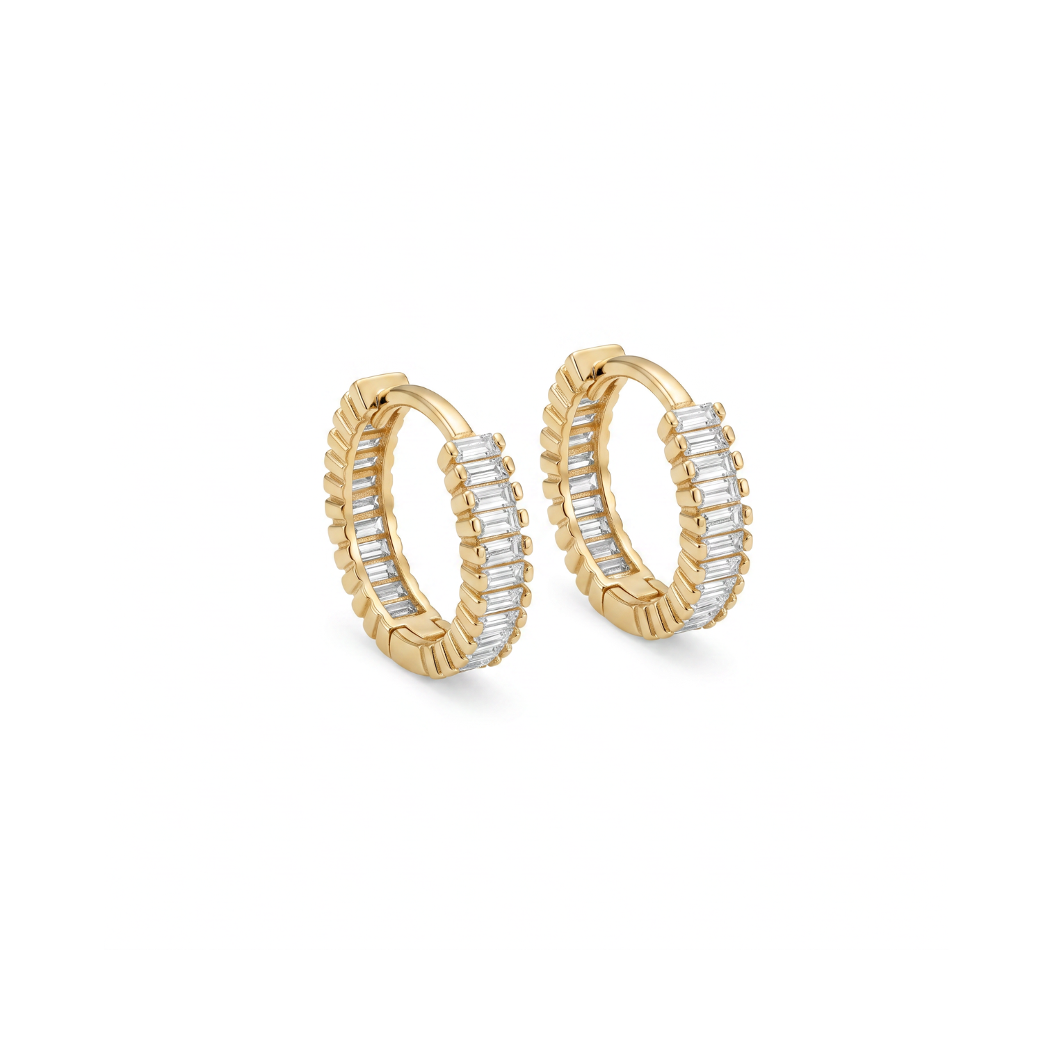 Aros de Plata Esterlina 925 Argolla Circón 2
