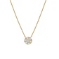 Collar  Oro  18kt  Flor Colgante Circon - Miniatura 3