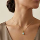 Colgante Oro Miel 18kt Sol con Garras de Aguamarina 4mm - Miniatura 4
