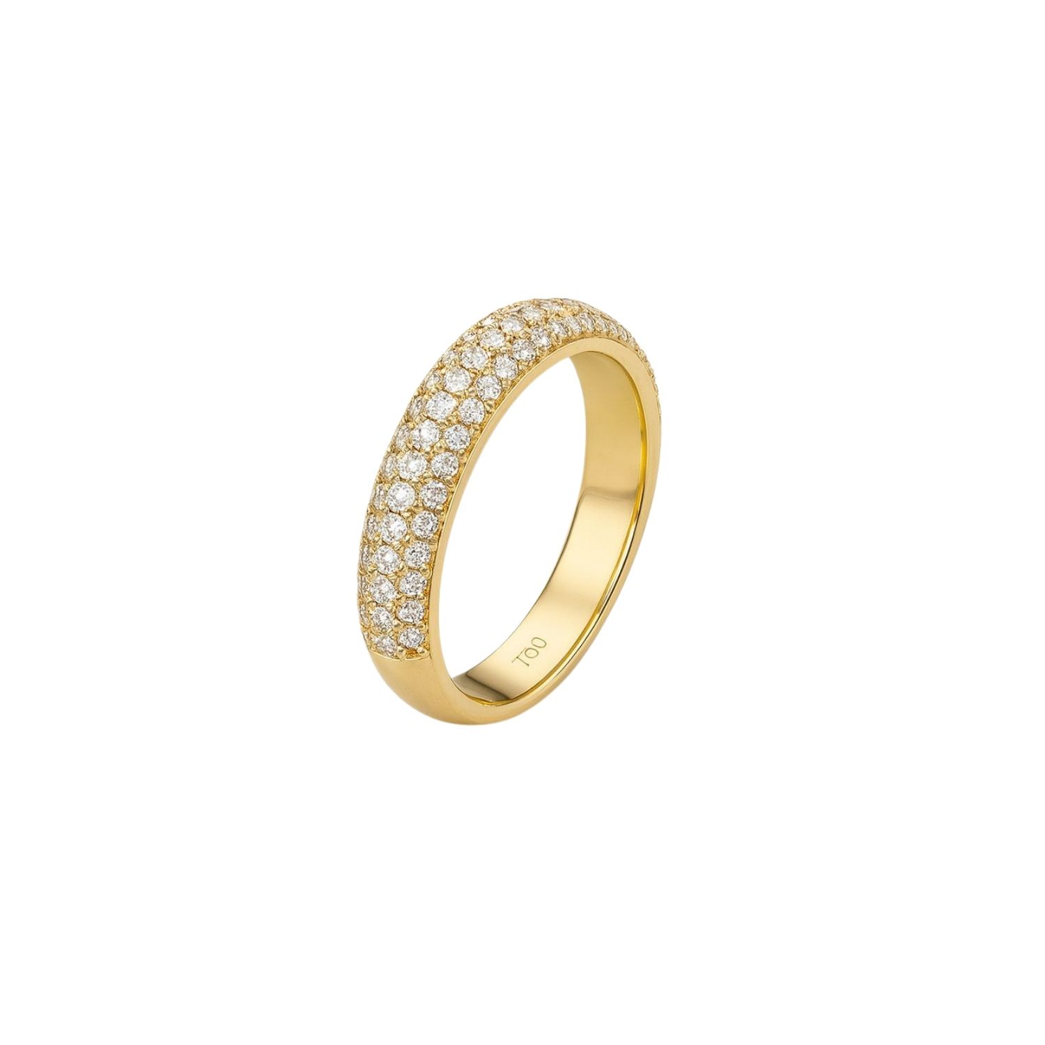 Anillo Oro Amarillo 18kt Circonita Bold Cuatro Rieles 1