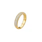 Anillo Oro Amarillo 18kt Circonita Bold Cuatro Rieles - Miniatura 1