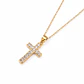Colgante Oro Amarillo 18kt Cruz Circonita 23x11mm - Miniatura 2