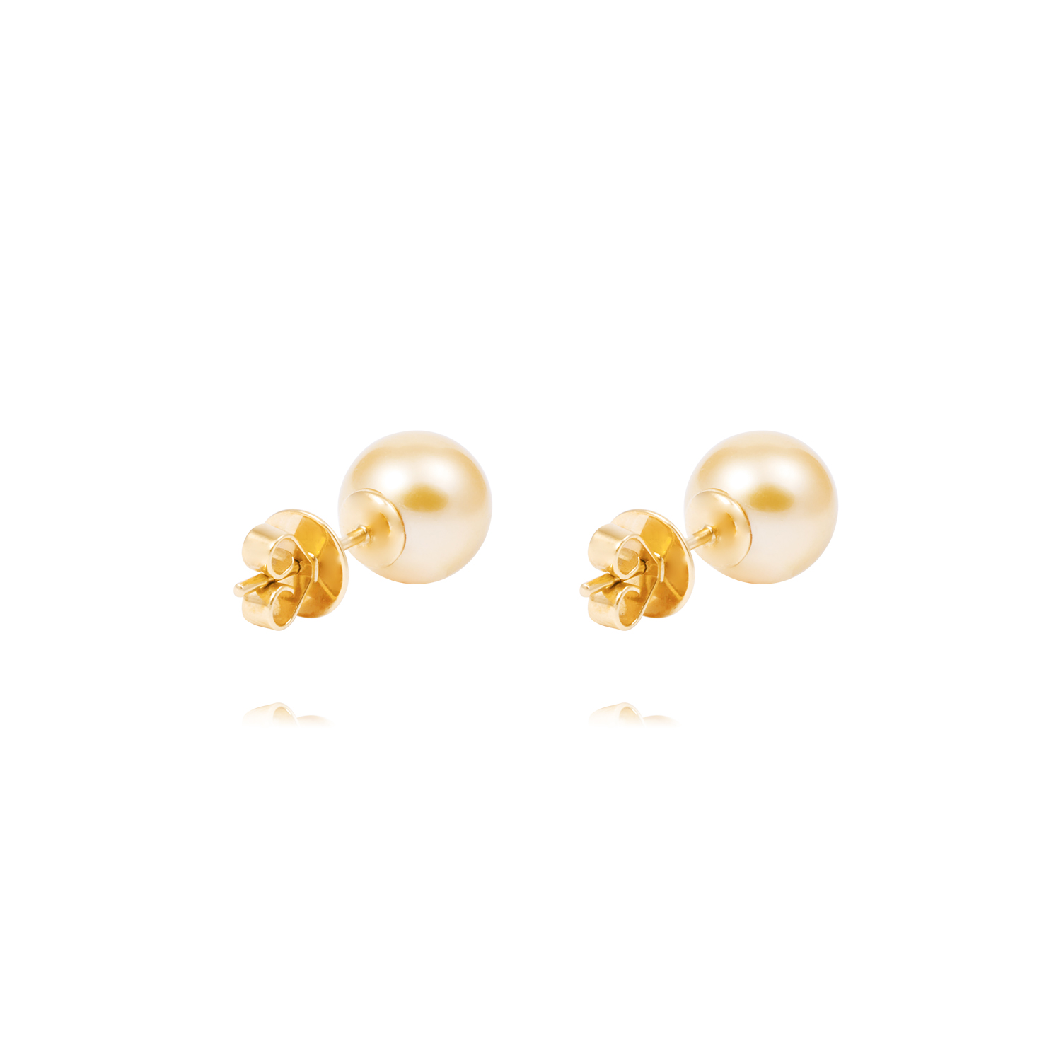 Aros Oro Amarillo 18kt Perlas 10 - 10,5 mm 3