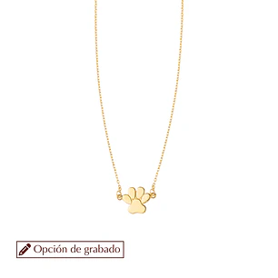 Collar de Oro 18kt Patita de Perro