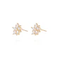 Aros de Oro 18kt Flor Radiante Circón - Miniatura 2