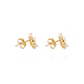 Aros de Oro 18kt Flor Radiante Circón - Miniatura 3