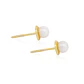 Aros de Oro 18kt  Tipo Perla Cultivada de 3.0mm a 3.5mm - Miniatura 2
