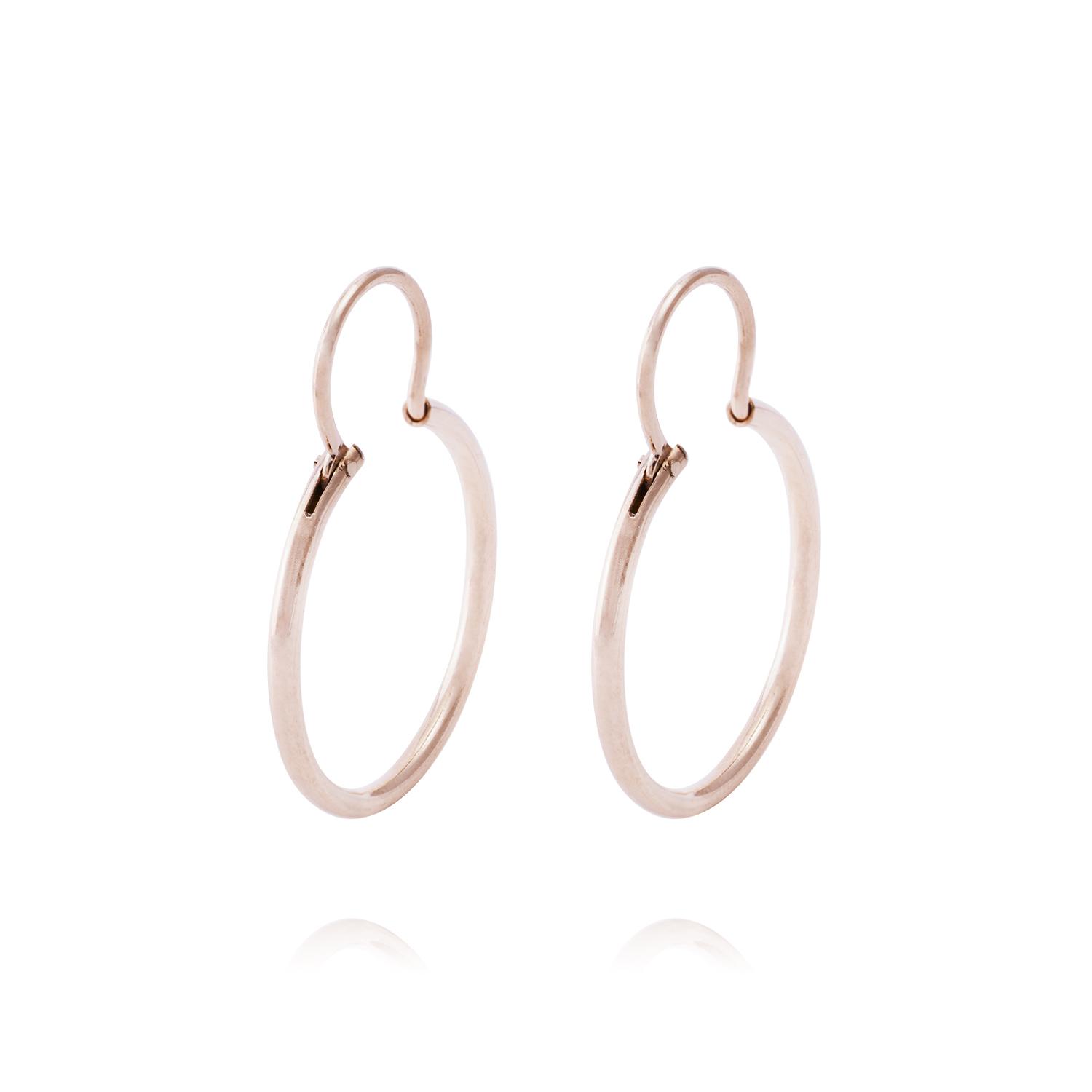 Aros Oro Miel de 18kt Argolla 20 mm 1