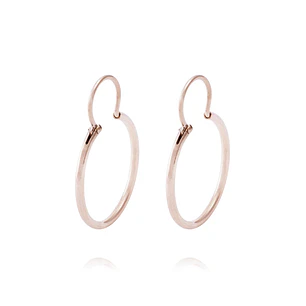 Aros Oro Miel de 18kt Argolla 20 mm