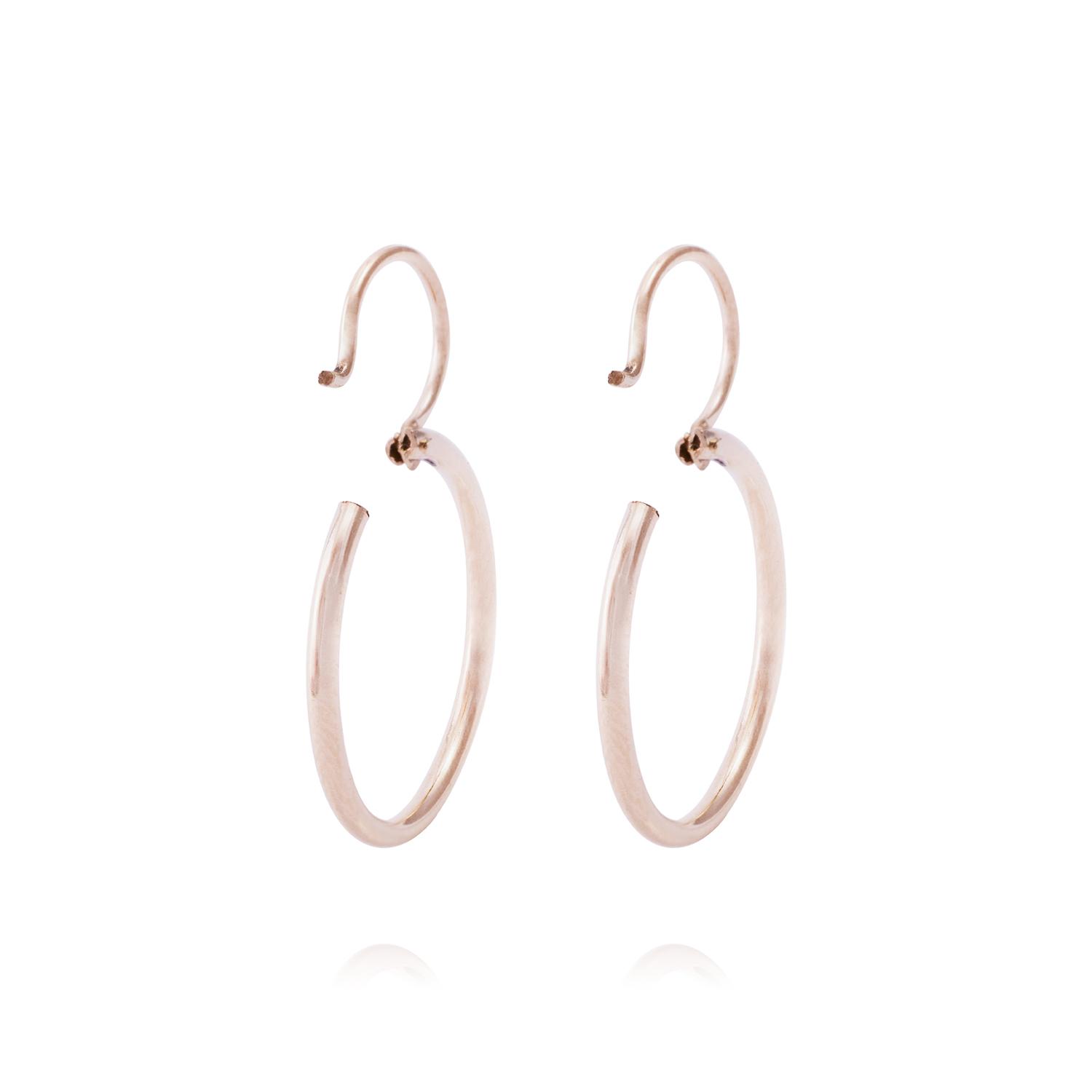 Aros Oro Miel de 18kt Argolla 20 mm 3
