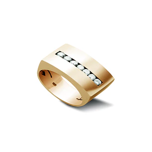 Anillo Oro Amarillo 18kt Modelo Dumo 7 Diamantes 5pts