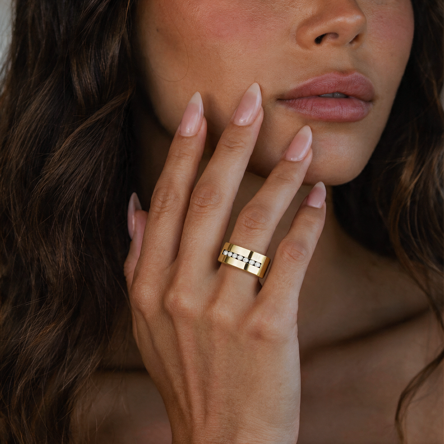 Anillo Oro Amarillo 18kt Modelo Dumo 7 Diamantes 5pts 3