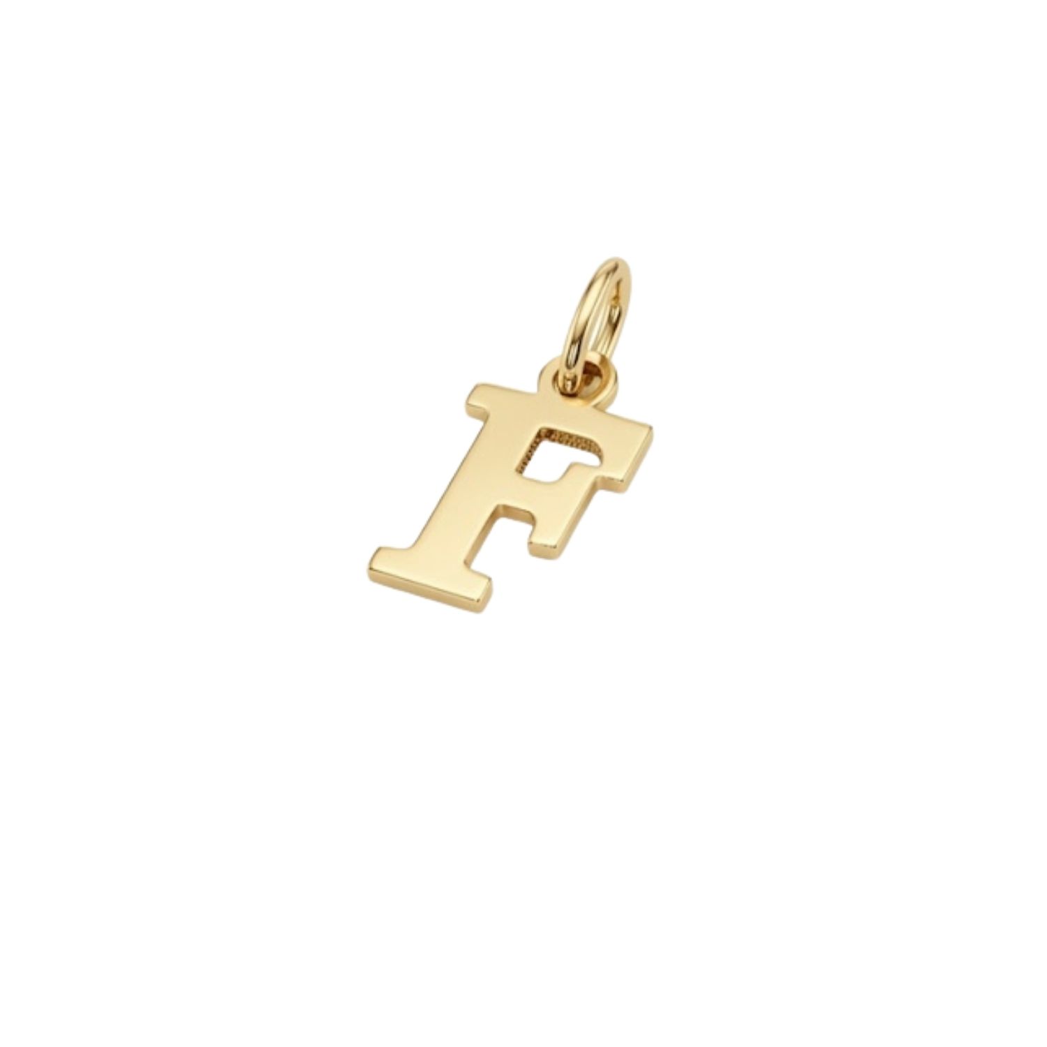 Colgante Inicial F Prestigio Oro Miel 18kt 1
