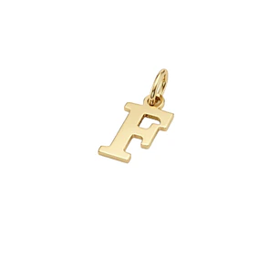 Colgante Inicial F Prestigio Oro Miel 18kt