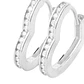 Aros Oro Blanco 18kt Corazón Circonitas - Miniatura 2