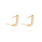 Aros de Oro 18kt Argollas Oval Circón - Miniatura 3