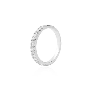 Anillo de Oro 18kt Riel con Diamantes de 34 Pts