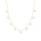 Collar de Plata Esterlina 925 Choker 9 Circones Colgantes Revestido en 18Kt - Miniatura 2