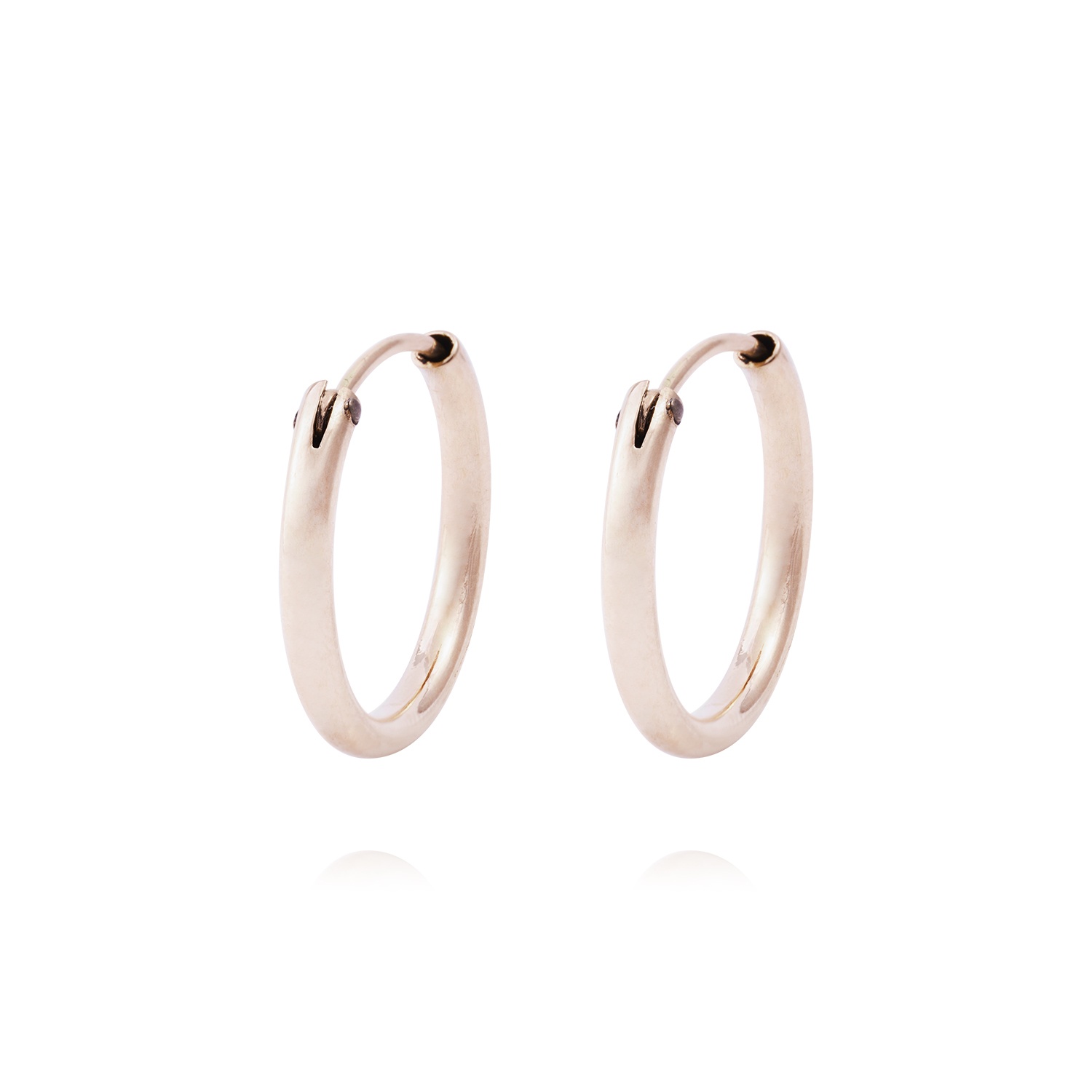 Aros Oro Miel 18kt  Argolla 10mm 1