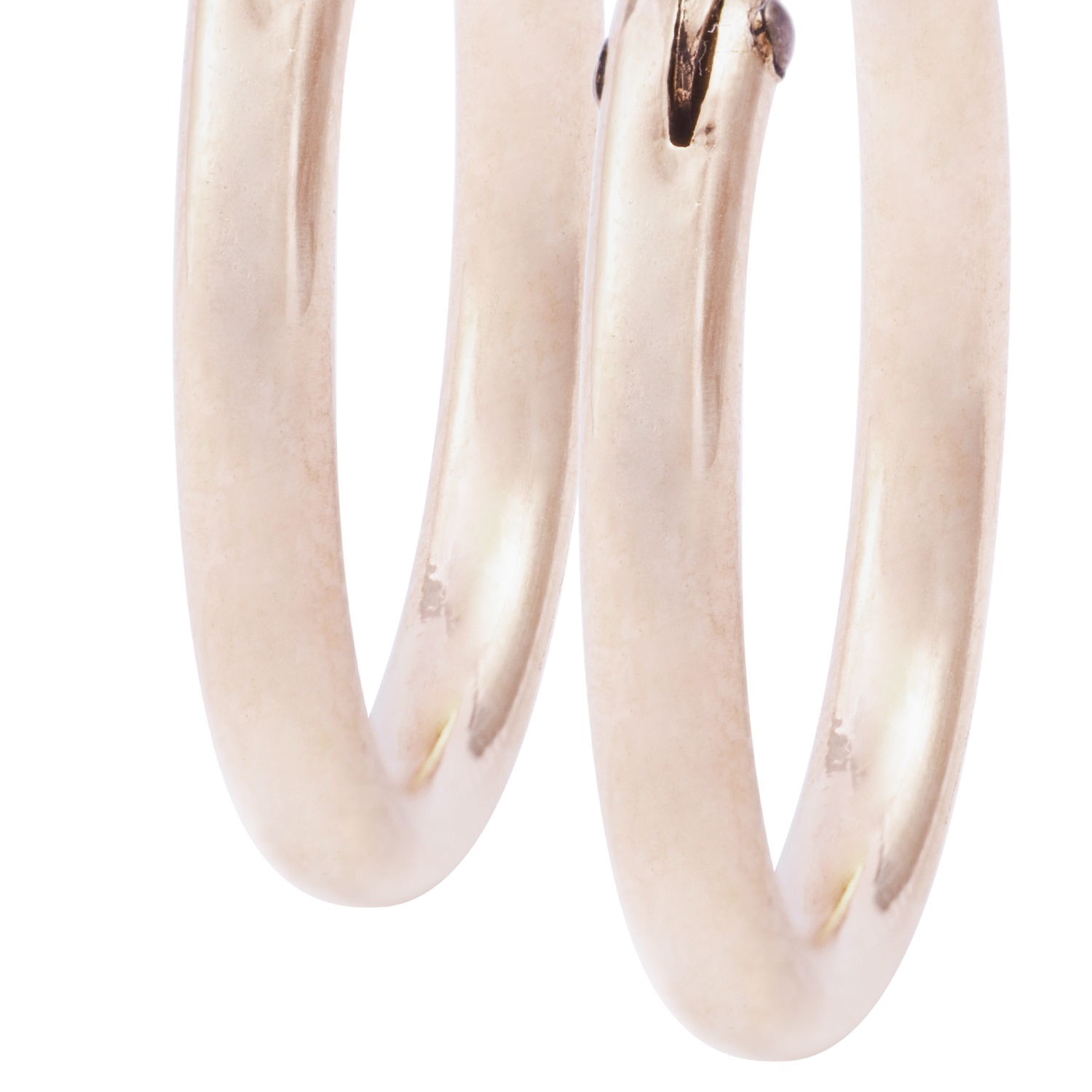 Aros Oro Miel 18kt  Argolla 10mm 2