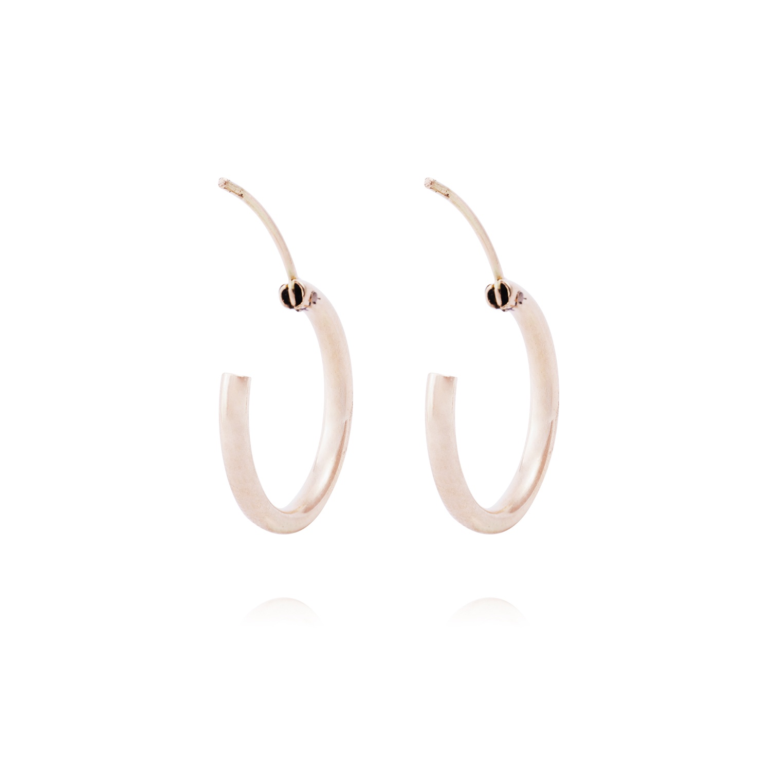 Aros Oro Miel 18kt  Argolla 10mm 3