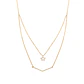 Collar Doble Oro Amarillo 18kt Diamantes 10 Puntos - Miniatura 2