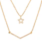 Collar Doble Oro Amarillo 18kt Diamantes 10 Puntos - Miniatura 3