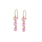 Aros Oro Miel 18kt Cascada Rosa Aurora - Miniatura 1