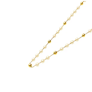 Collar Oro Amarillo 18kt Perlas Cultivadas 5MM