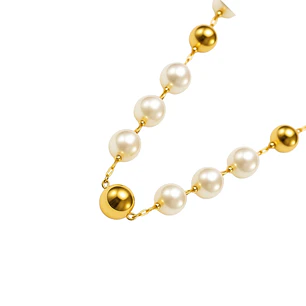 Collar Oro Amarillo 18kt Perlas Cultivadas 5MM