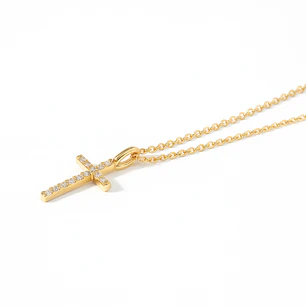 Collar de Oro Blanco 18kt con Diamantes 8 Pts Totales SI/H Corte Brillante - By Danielle Costantini