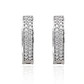Aros de Oro Blanco 18kt Argollas Circonita 1047 - Miniatura 1