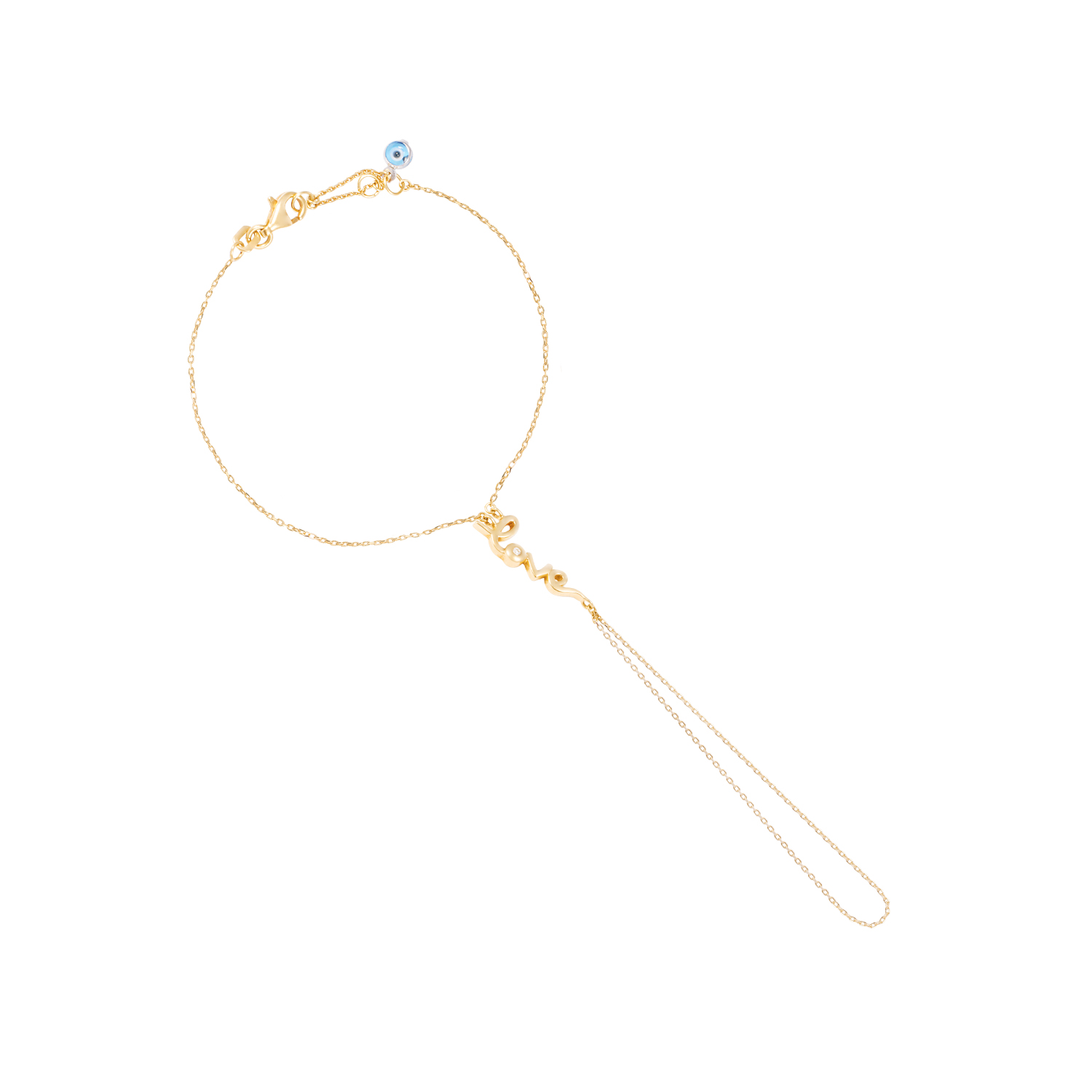 Pulsera Oro Amarillo 18kt Tipo Anillo Love Diamante 1 Pts 1