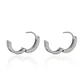 Aros de Oro Blanco 18kt Argollas Circonita 1047 - Miniatura 2