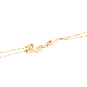 Pulsera Oro Amarillo 18kt Tipo Anillo Love Diamante 1 Pts