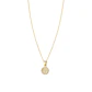 Colgante de Oro 14kt Medallón Circonita Pequeño - Miniatura 3