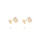 Aros de Oro de 18kt Circón 5X7 - Miniatura 3