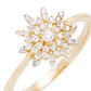 Anillo Oro Amarillo 18kt Copo de Circonitas - Miniatura 2