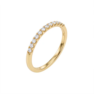 Anillo Oro Amarillo 18kt Diamantes 11 Pts