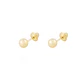 Aros de Oro 18 kt  Pelotita 3,5mm Tornillo tope - Miniatura 1