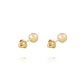 Aros de Oro 18 kt  Pelotita 3,5mm Tornillo tope - Miniatura 3